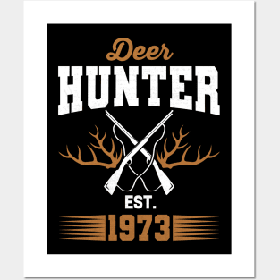 Gifts for 48 Year Old Deer Hunter 1973 Hunting 48th Birthday Gift Ideas Posters and Art